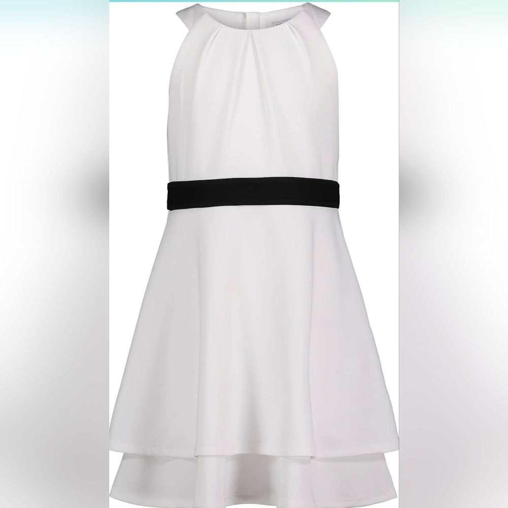 Calvin Klein Girls' Sleeveless Party Dress, Fit and Flare Silhouette